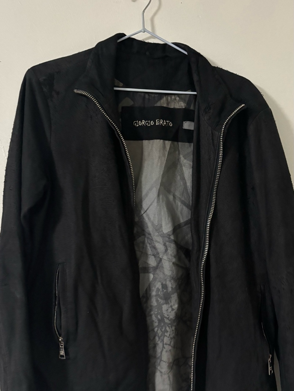 Giorgio Brato Black Zip-Up Jacket